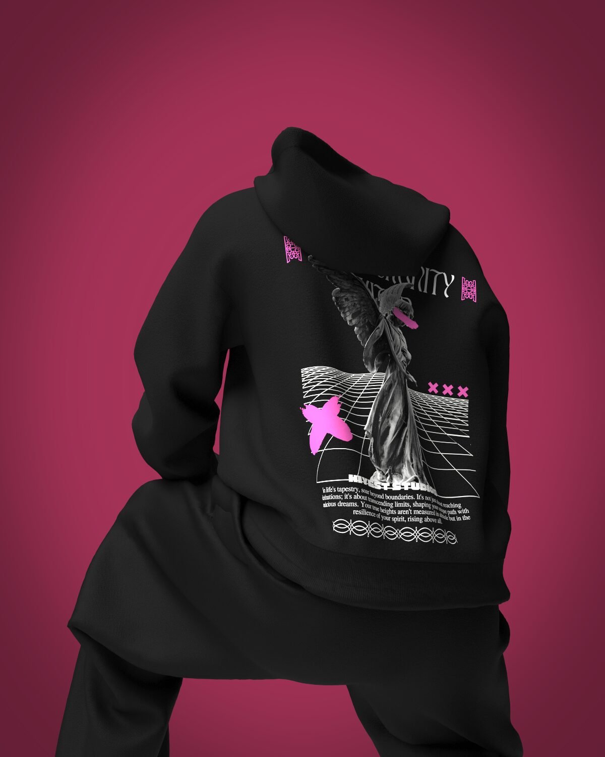 Buy Black Hoodie - Serenity Seeker Hoodie - Amazing Backprint