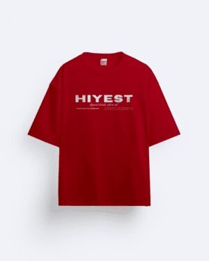 Hiyest_Oversized Red T-shirt_Front Print_Imperfectly Perfect
