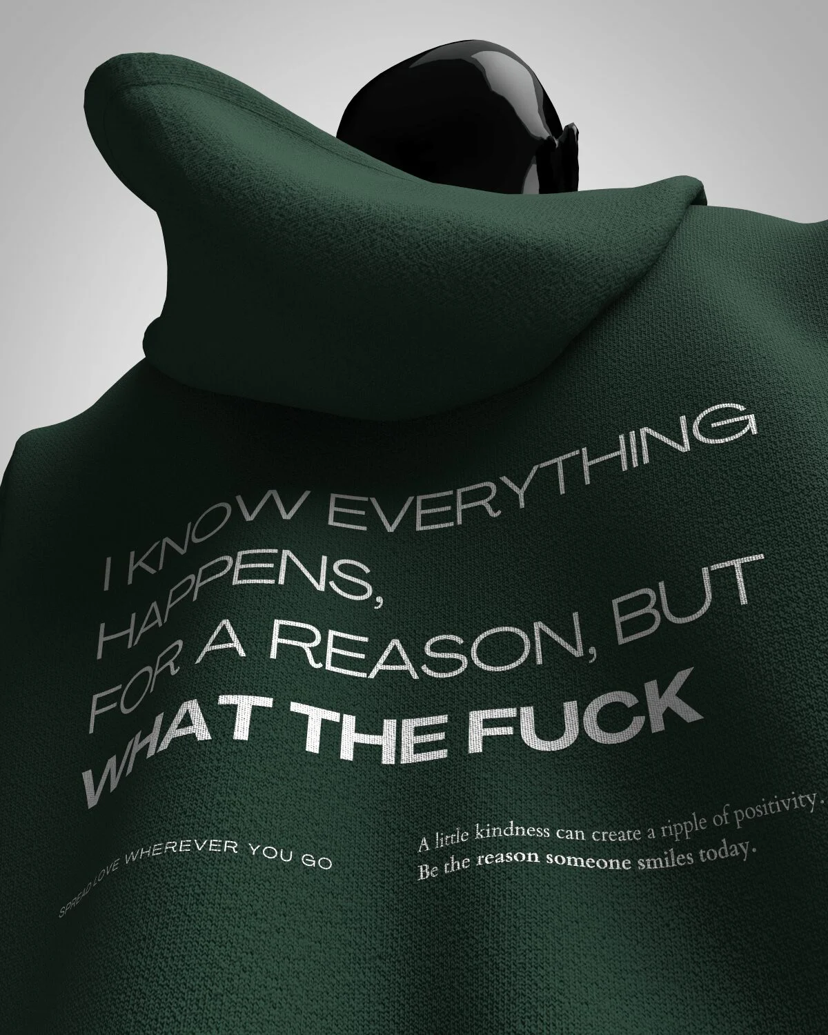 Green Hoodie For Men - What The F*ck