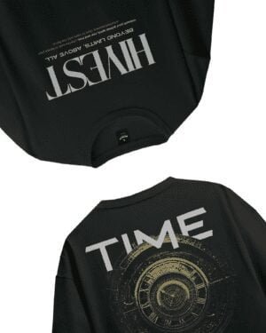 buy backprint black tshirts: time machine backprint on a black t-shirt, tshirts for men & women, black black tshirts, black tshirts, top-rated black oversized t-shirt store near me, premium black tshirts on sale, tshirts  online