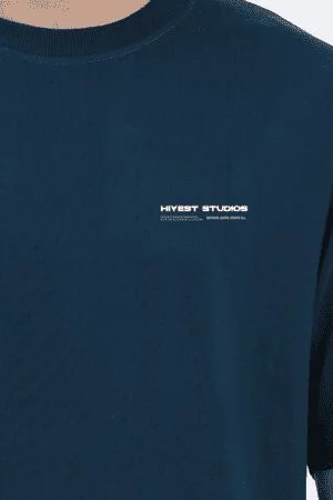 Buy Navy Oversized T-Shirt - Sapphire - Solid