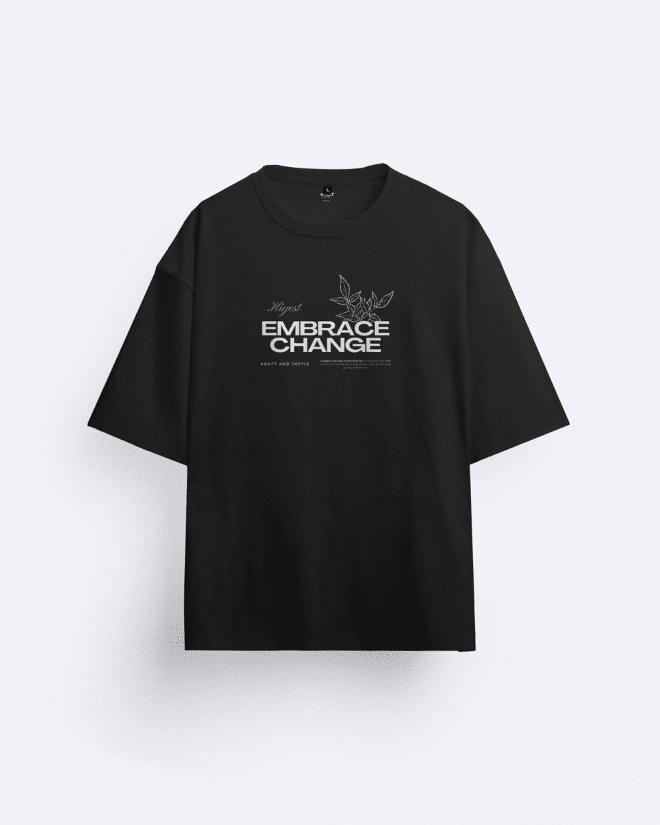 premium black tshirts on sale, top-rated front print black tshirts: embrace change on a black t-shirt, tshirts for men & women, tshirts  online, black black tshirts, best black oversized t-shirt store near me, black tshirts