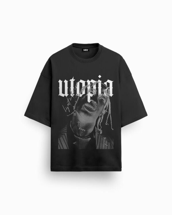 Travis Scott Black T-shirt - Utopia Collection - Monochrome