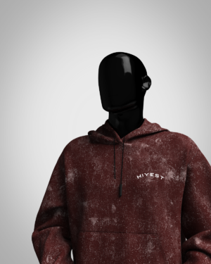 Maroon Acid Washed Hoodie